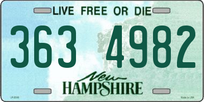 NH license plate 3634982