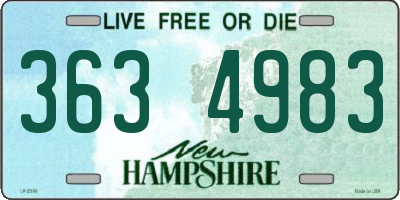 NH license plate 3634983