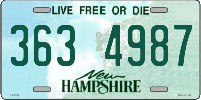 NH license plate 3634987