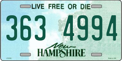 NH license plate 3634994