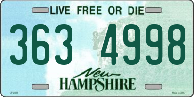 NH license plate 3634998