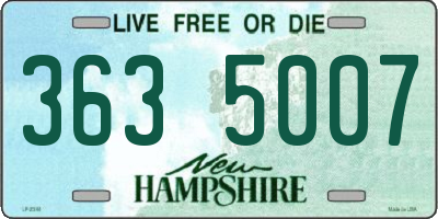 NH license plate 3635007