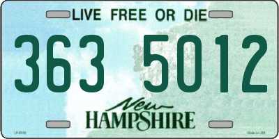 NH license plate 3635012
