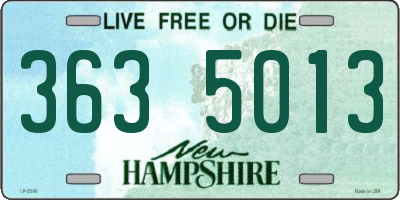 NH license plate 3635013