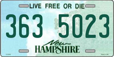 NH license plate 3635023