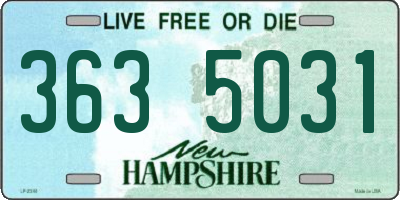 NH license plate 3635031
