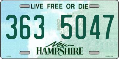 NH license plate 3635047