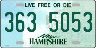 NH license plate 3635053