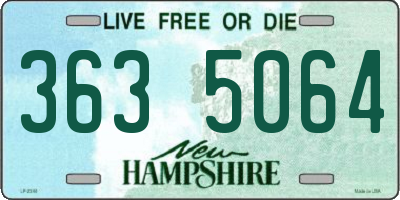 NH license plate 3635064