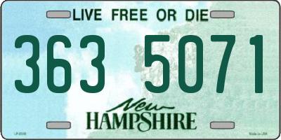 NH license plate 3635071