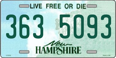 NH license plate 3635093