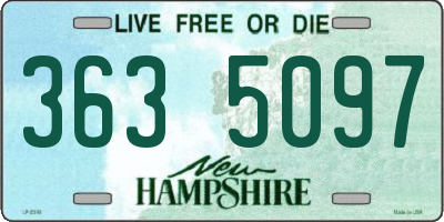 NH license plate 3635097