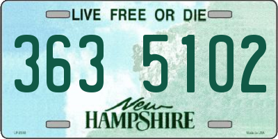 NH license plate 3635102