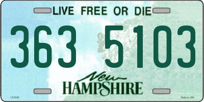 NH license plate 3635103
