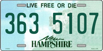 NH license plate 3635107