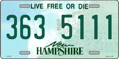 NH license plate 3635111