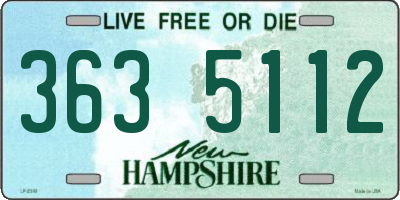 NH license plate 3635112