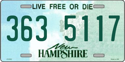 NH license plate 3635117