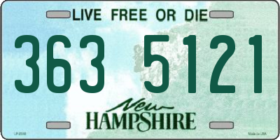 NH license plate 3635121