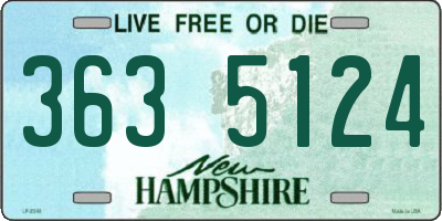 NH license plate 3635124