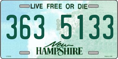 NH license plate 3635133