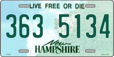 NH license plate 3635134