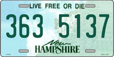 NH license plate 3635137