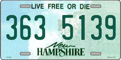 NH license plate 3635139