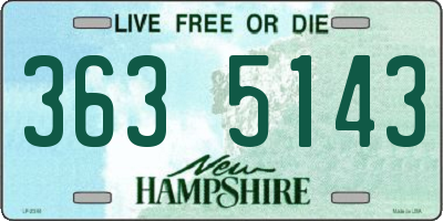 NH license plate 3635143