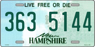 NH license plate 3635144