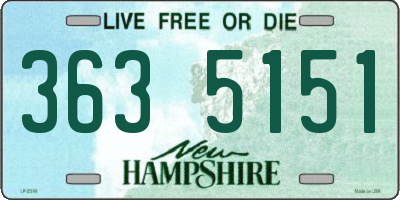 NH license plate 3635151