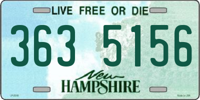 NH license plate 3635156