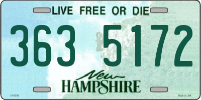 NH license plate 3635172