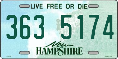 NH license plate 3635174