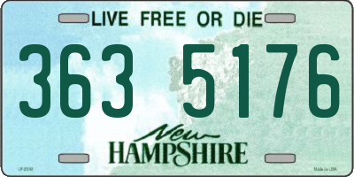 NH license plate 3635176