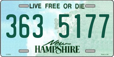 NH license plate 3635177