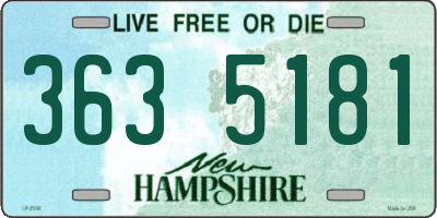 NH license plate 3635181