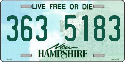 NH license plate 3635183