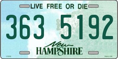 NH license plate 3635192