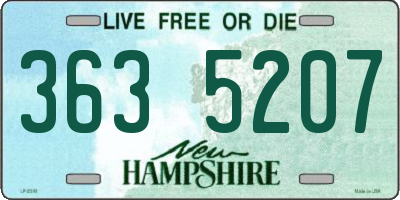 NH license plate 3635207