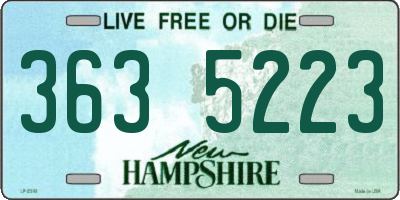 NH license plate 3635223