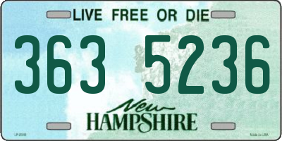 NH license plate 3635236