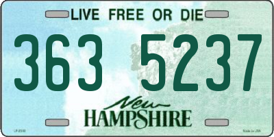 NH license plate 3635237