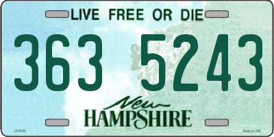 NH license plate 3635243