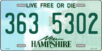 NH license plate 3635302