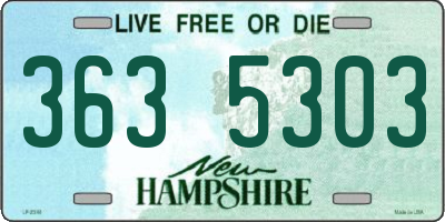 NH license plate 3635303