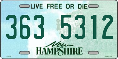 NH license plate 3635312