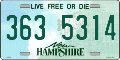 NH license plate 3635314
