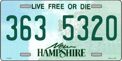 NH license plate 3635320