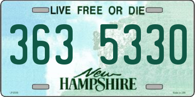 NH license plate 3635330